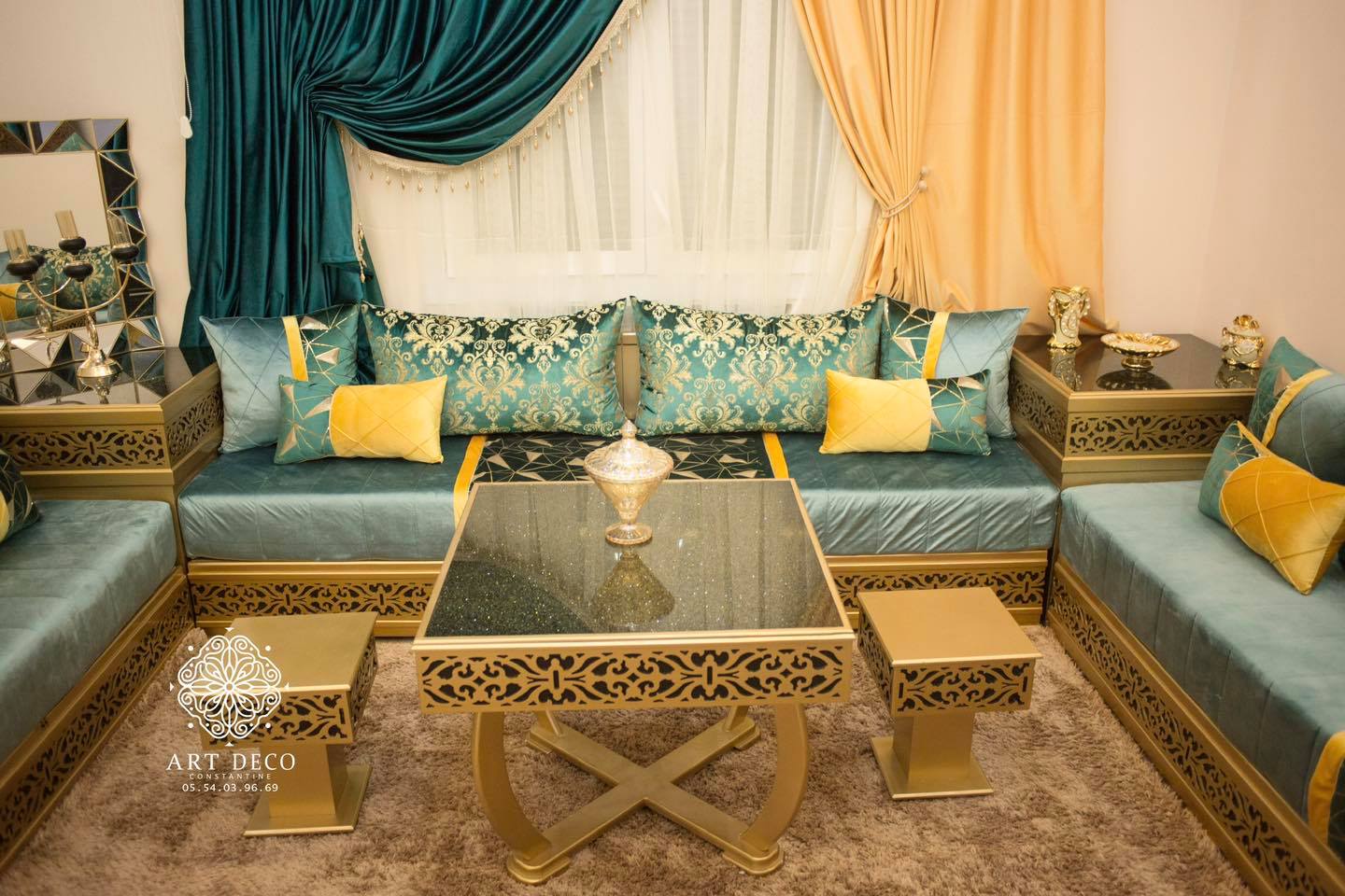 صالون أخضر من Art Déco