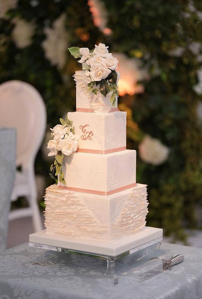 Square Wedding Cake à étages carrés
